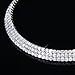 Flowergirl Bridesmaid Bridal Wedding Party 3-Row Rhinestone Necklace Earring Set