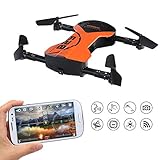 RC Headless Quadcopter Drone with HD Wi-Fi Camera 628 FPV Foldable RC Drone with App Voice Control 2.4Ghz 6-Axis Gyro