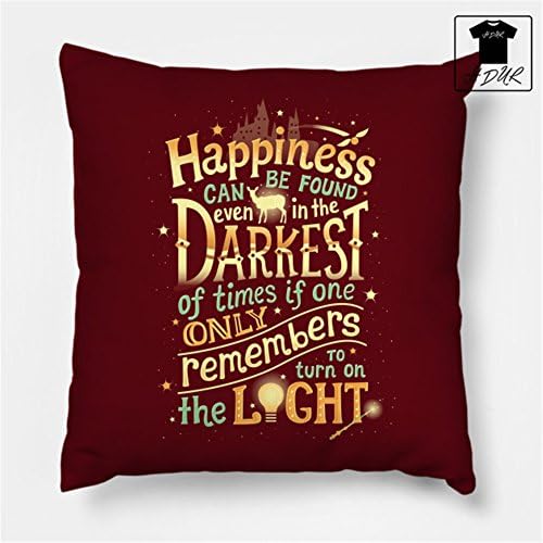 Throw Pillow Happiness Harry Potter Cotton Sofa &amp; Bed Home Decor Simple Fashionable Design 18 X 18 Inch Cushion-pillow case