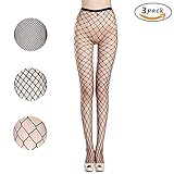 Fishnet Stockings Sexy Net Pantyhose Womens Mesh Tights (Pack of 3)
