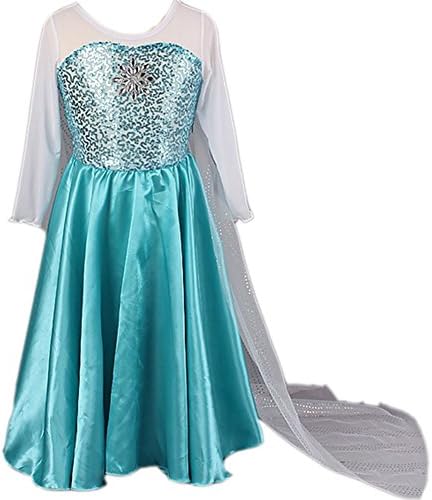 BD Baby Girl's Snow Queen Dress Costume Party Princess Dress Sequined Dress, 10