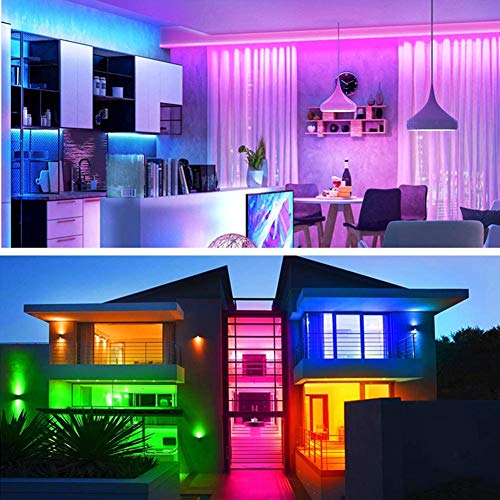 LED Strip Lights, Kavai 10 Metre 300 LEDs Waterproof RGB Light Strip Kit with 44-Keys IR Remote Control, SMD 5050 RGB Colour Changing Rope Lights for Kitchen Garden Home Party Decoration