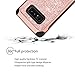 Note8 Case, Galaxy Note 8 Case, BENTOBEN 2 In 1 Glitter Sparkle Bling Hybrid Hard Cover Shiny Faux Leather Chrome Shockproof Bumper Protective Case for Samsung Galaxy Note 8 (6.3 inch) Rose Gold