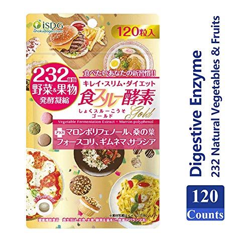 ISDG Gold Enzymes - Super Weight Loss Supplements for Appetite Suppressant with L-carnitine, Forskohlii Powder, Support Better Digestion - Vegan and Gluten-Free. 120 Pills ISDG Gold Enzymes - Super Weight Loss Supplements for Appetite Suppressant with L-carnitine, Forskohlii Powder, Support Better Digestion - Vegan and Gluten-Free. 120 Pills