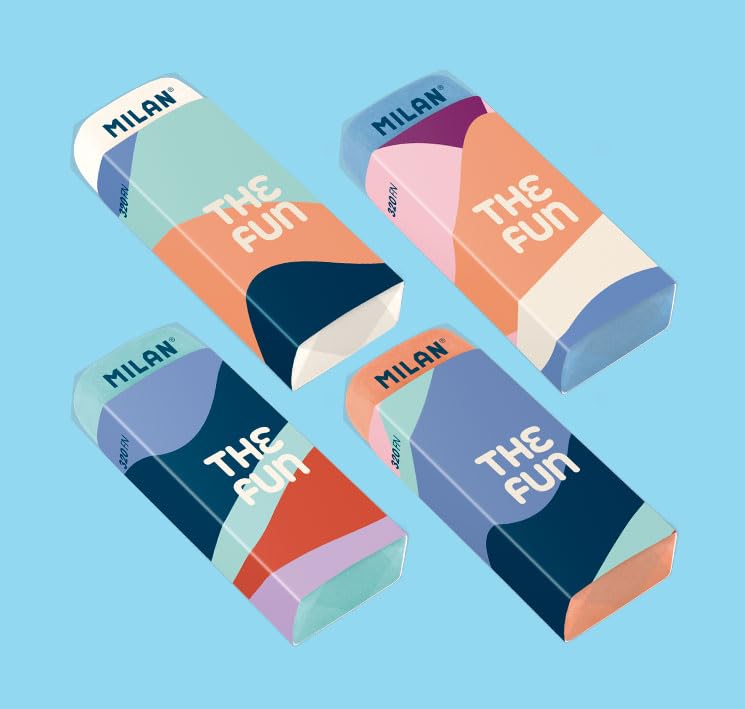 MILAN® Display Box 20 Flexible Bread Crumb Erasers 320 The Fun Series (with Cardboard Sleeve)