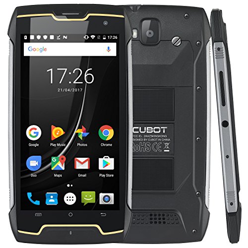 CUBOT King Kong (2018) Android 7 Dual Sim teléfono inteligente Libre, IP68 impermeable, a prueba de golpes y polvo, batería 4400 mAh, GPS + brújula, memoria interna de 2GB + 16GB, Cámara frontal de 13MP / Cámara trasera de 8MP, Pantalla táctil IPS IPS de 5 pulgadas con 10 puntos Función táctil, procesador quad-core de 1.3GHz, Wifi, Bluetooth, Negro