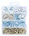 90 Pieces, Cup Hooks, and Screw Eye Assortment Kit, Ceiling Hook, Brass Plated and Vinyl Coated Cup Hooks, for Mobiles, Cups, Wind Chimes, Lanterns and More To Hang On The Wall or Ceiling.