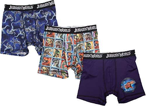 Jurassic World Jurassic Park Action Underwear 3 Pack Boxer Briefs - X-Small