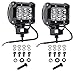 Cutequeen 18w 1800 Lumens Cree LED Spot Light for Off-road SUV Boat 4x4 Jeep Lamp Tractor Marine Off-road Lighting Rv Atv(pack of 2)