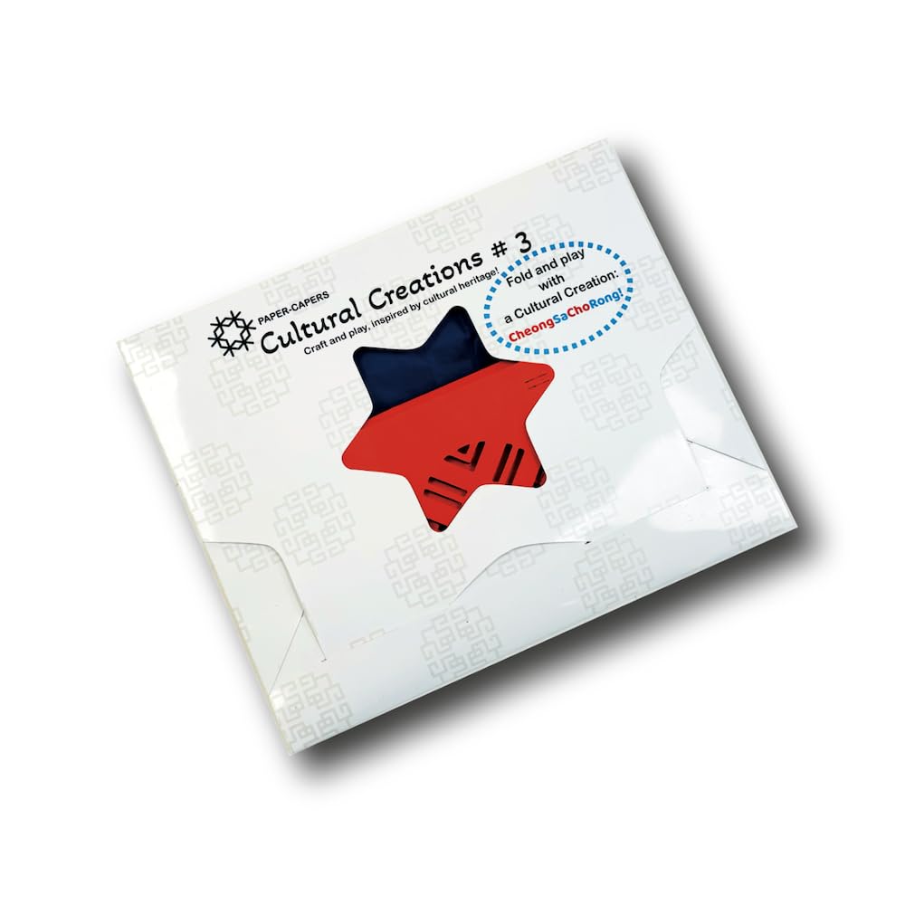 PAPER-CAPERS CheongSaChoRong Lantern Kit – Traditional Korean Paper Craft for Kids Age 6+ | DIY Fold & Play Kit with LED Light, Pre-Cut Paper, Instructions | No Glue Needed