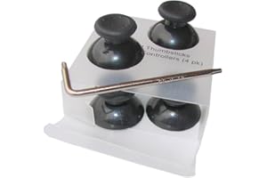 GLOBAL GAME GEAR GGG0024 Black Xbox 360 Replacement Thumbsticks (4 Pack) Plus Torx T8 Security Screwdriver L Key Replace Your Controller Joystick