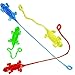 Joyin Toy 80 Pieces Vinyl Stretchy Sticky Including 16 Large Sticky Hands (2.75 Inches), 16 Wall Climbing Men, 16 Sticky Hammers, 16 Sticky Snakes and 16 Stretchy Flying Frogs.