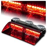 XT AUTO Car 16-led 18 Flashing Mode Emergency Vehicle Dash Warning Strobe Flash Light Red