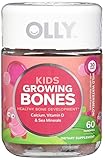 OLLY Kids Growing Bones Calcium and Vitamin D Gummy Supplements, Wild Watermelon, 60 Count