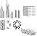 LYiUP Magnetic Cube 5MM 216pcs Magnets Sculpture Building Blocks Fidget Gadget Toys for Intelligence Learning Office Stress Relief Toys for Adults