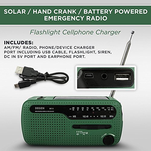 Baile-Portable-Emergency-Solar-Crank-AMFM-Radio-with-LED-Flashlight-Cell-Phone-Portable-Charger