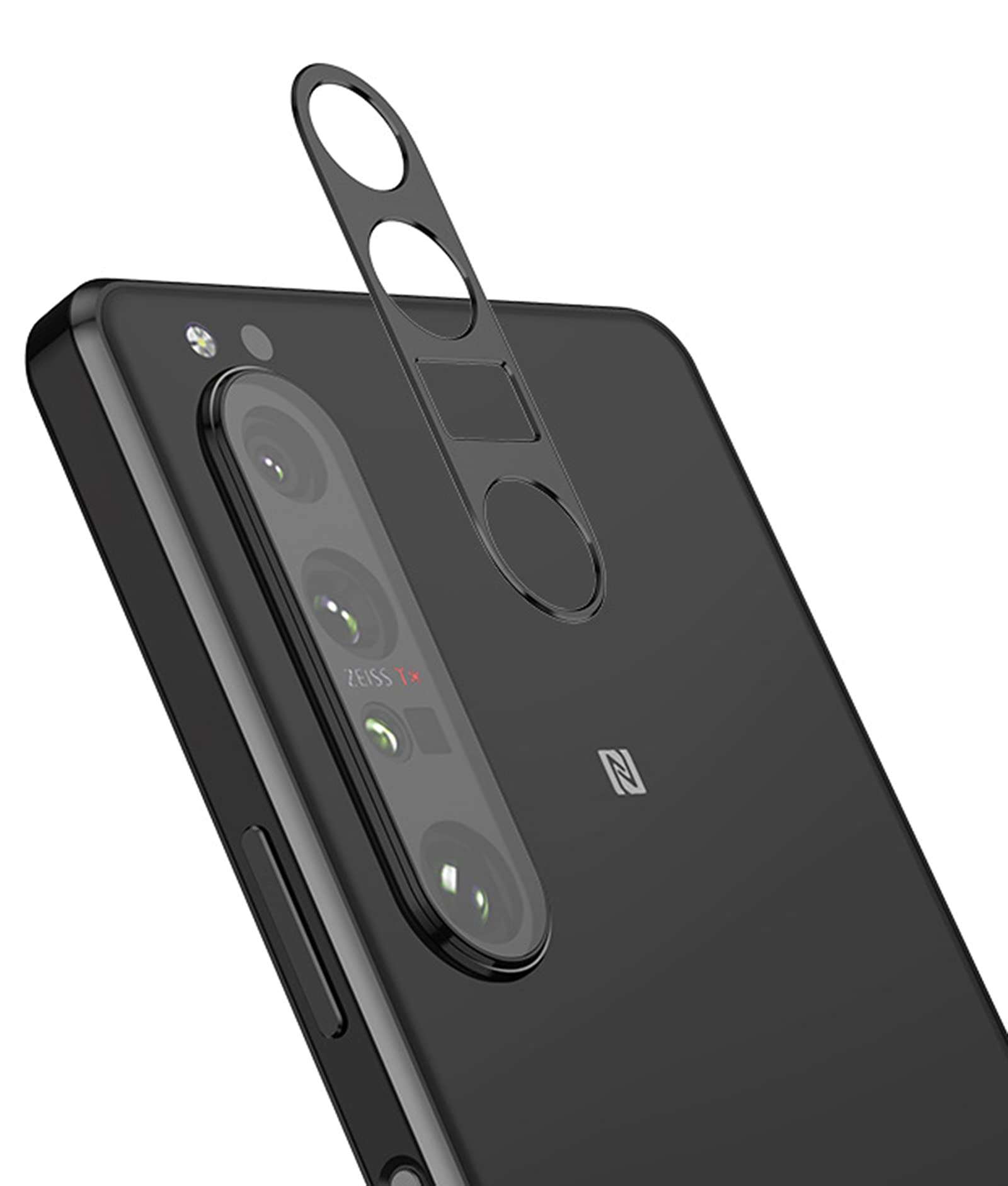 GIOPUEY Camera Lens Protector Compatible with Sony Xperia 1 III,[2 Pack] Camera Lens Metal Protectors [Does Not Affect Imaging] 360° Camera Protection for Sony Xperia 1 III (Black)