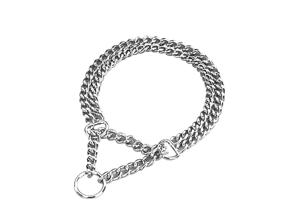 Nobby Chains Choker Two Rows Chrome, 50 cm/ 2.5 mm