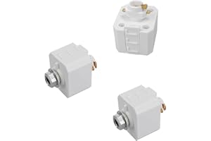 KAYYELAMP Set of Three H-Type Single Circuit 3-Wire Track Adapter Light Fittings Track Accessories Standing Finish for Stage Lighting DIY Halo System Compatible Parts White Tracking Connectors