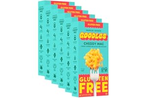 GOODLES Gluten-Free Cheddy Mac 6-pack, 6oz - 13g Protein & 4g Fiber per serving, 21 Nutrients from Plants and Made with REAL Cheese | Kosher | Certified Gluten Free