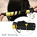 KIPOZI 1inch Pro Ceramic Curling Iron with Rotating Spring Clamp, Extra Long Barrel Hair Curler with Touch Buttons, Heat Protective Glove, Dual Voltage(Yellow)