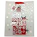 PDTXCLS Asluco Zmaomaoy Premium, Silver and Red, 3D Gift Bags for Wrapping - Set of 3 Large Christmas Bags - Large Silver 13