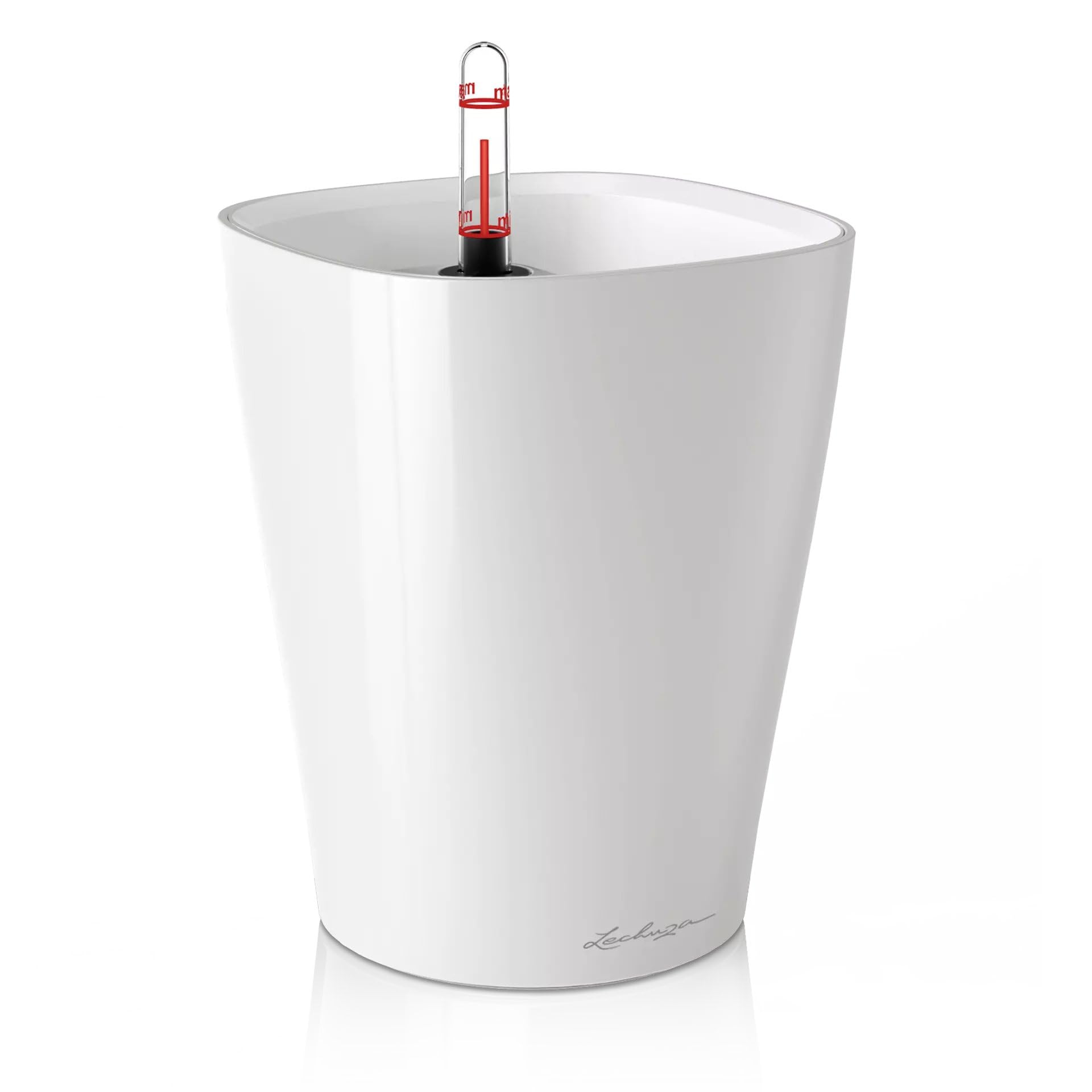 Photo 1 of Lechuza 14900 Deltini Self-Watering Planter for Indoor and Outdoor Use, 6" x 6" x 7", White
