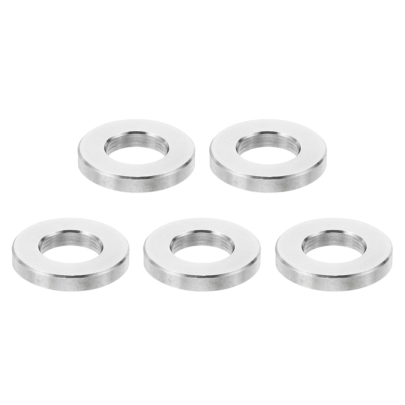 PATIKIL M6 Stainless Steel Spacers, 5 Pcs Metal Spacer Stainless Steel 6.2mm ID x 12mm OD x 2mm L Spacer Screw Standoff Round for 1/4" or M6 Screw Bolts