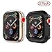 Doboli Compatible for Apple Watch Screen Protector Series 3 Series 2 38mm Case for iwatch Screen Protector Clear/Black 2 Pack