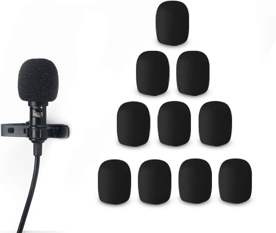 Morfone 10 Pack Lavalier Microphone Windscreen Foam Cover Headset Lapel