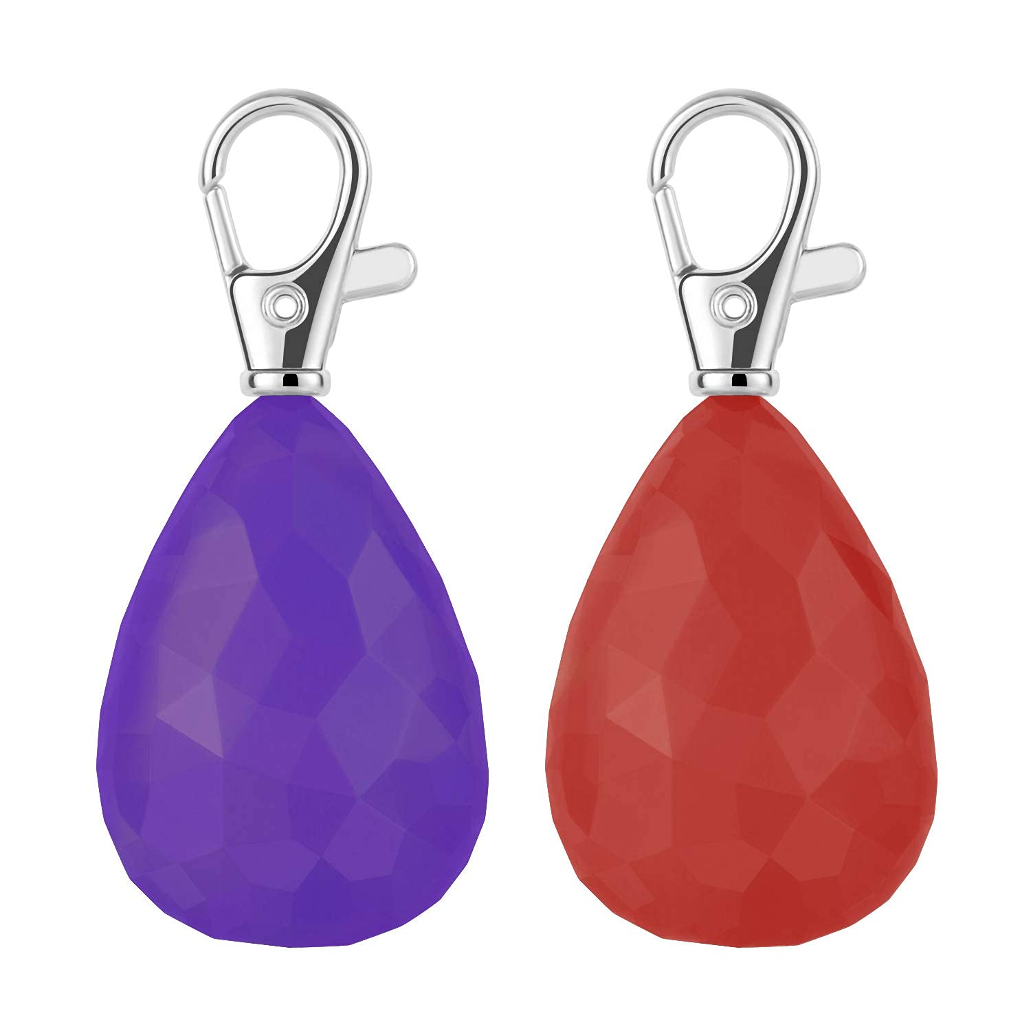 Novkin 2-Pack Dog Light with USB Rechargeable, Collar Light,Waterproof LED Safety Lights for Night Walking Attach to Collar, Leash or Harness，Safety Running ,Camping Bike(Red&Pink)