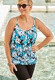 Swimsuits For All Women's Plus Size Blouson Tankini Top