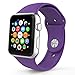 MoKo Apple Watch Series 3 Band, Soft Silicone Replacement Sports Band for iWatch 38mm 2017 series 3 / 2 / 1, PURPLE (Not fit 42mm Versions)