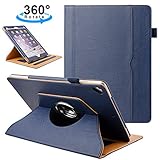 Grifobes iPad 7th Generation Case,iPad 10.2 2019 Case,Premium Pu Leather 360 Degree Rotating Stand Folio Cover Protective Case with Auto Wake/Sleep for iPad 10.2 inch 2019 Release (Blue)