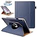 Grifobes iPad 7th Generation Case,iPad 10.2 2019 Case,Premium Pu Leather 360 Degree Rotating Stand Folio Cover Protective Case with Auto Wake/Sleep for iPad 10.2 inch 2019 Release (Blue)