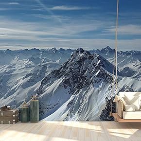 Wall Mural Magnificent Mountain View Removable Wallpaper Wall Sticker for Bedroom Living Room - 66x96 inches