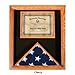 Super Tough Premium Solid Oak Flag and Document Case | Washington Deluxe Flag and Certificate Display Case | Cherry Stain Finish and Protective Tempered Glass | USA-Made, 3ft x 5ft Flags