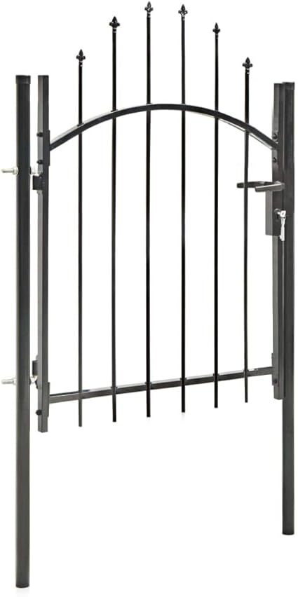 Festnight Gartentor Doppeltor 300x125cm Anthrazit - Stabiles Metalltor Für Garten & Einfahrt