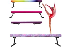 Peakpath 6FT Adjustable&Foldable Gymnastics Balance Beam,Home Gym Equipment,Easy Assembling and Storage,No Tool Require,for Kids Children Girls Training Ages 3-12