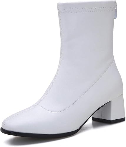 square toe low heel boots