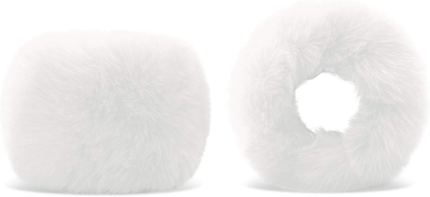 Simplicity Faux Fur Costume Wrist Band Ring Cuff Fuzzy Arm Warmers, White at  Women’s Clothing store: Running Gloves