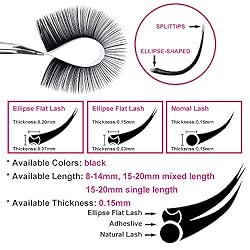 C Curl Lash Extensions 0.15 Flat Eyelash Extensions