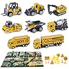 Dreamon-Engineering-Construction-Vehicle-with-Play-Mat-Diecast-Digger-Dumper-Alloy-Metal-Car-Play-Set-Cake-Decorations-Toys-Gift-for-Boys-Girls-3-Year-Olds Dreamon Engineering Construction Vehicle with Play Mat, Diecast Digger Dumper Alloy Metal Car Play Set Cake Decorations…