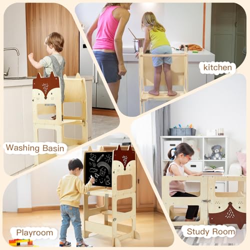 Labebe Large Children's Observation Tower, Montessori Tower 1-3 Years, 3 in 1 Observation Tower
