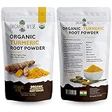 1 lb Organic Turmeric Root Powder by Organic Wise, Minimum 6.9% Curcumin Content.Tested For Heavy Metals and Packed in the USA, From India-Resealable Pouch