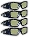 SAMSUNG 4 PACK Compatible eDimensional RECHARGEABLE 3D Glasses for 2011-15 Bluetooth 3D TV’sthumb 3