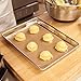 Baking Sheets Set of 2, HKJ Chef Cookie Sheets 2 Pieces & Stainless Steel Baking Pans & Toaster Oven Tray Pans, Rectangle Size 16Lx12Wx1H inch & Non Toxic & Healthy & Easy Clean