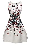 ACEVOG Women Summer Casual Sleeveless Floral Mini Party Cocktail Dress
