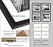 Black Framed Art Wall Decor - 4 Panels Beach Stone Boat Bridge Theme Landscape Sea Wall Art Canvas Prints Contemporary Black Frames Paintings for Home Decorations