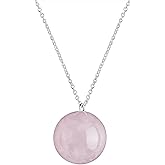 NJCRAFT Gemstone Handmade Pendant Necklace for Women |Natural Stone Healing Crystal Jewellery| Chain 16+2 Inch Adjustable | Gift Jewelry
